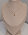 18K Italian Gold Mini Puff Heart Pendant