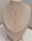 18K Solid Gold Heart Zirconia Pendant
