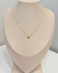 18K Gold Heart Pass-Through Necklace