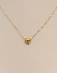 18K Gold Heart Pass-Through Necklace
