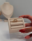18K Italian Gold Minimal Zirconia Ring