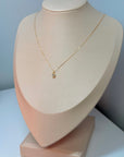 18K Gold Moissanite Teardrop Necklace