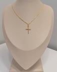 18K Gold Polished Cross Pendant