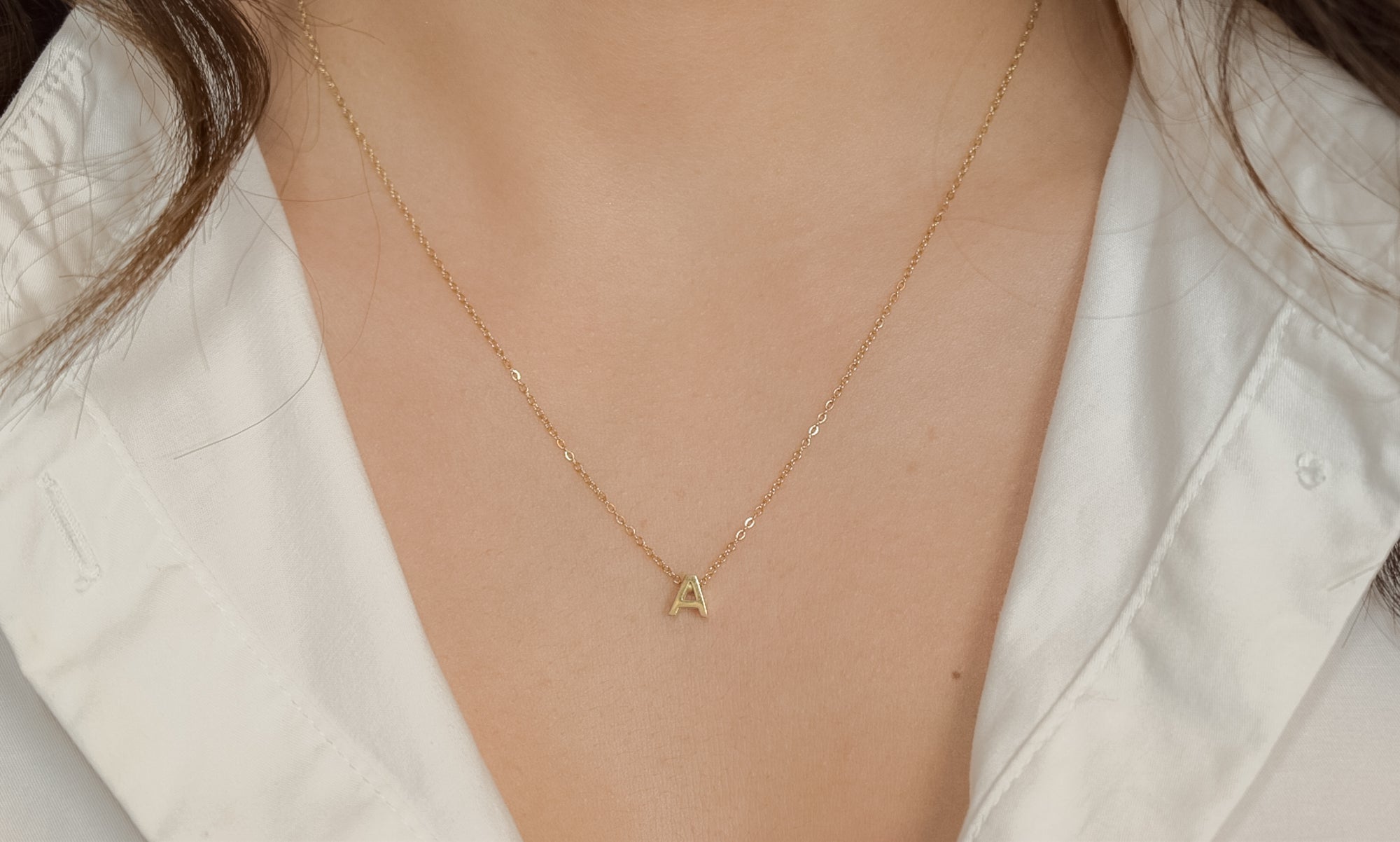 Gold Initials Necklace – Gianna Jewelry Co