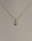 18K Italian Gold Mini Puff Heart Pendant
