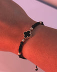 18K Black Clover Style Bracelet
