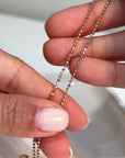 18K Italian Tri-Color Gold Military Link Chain